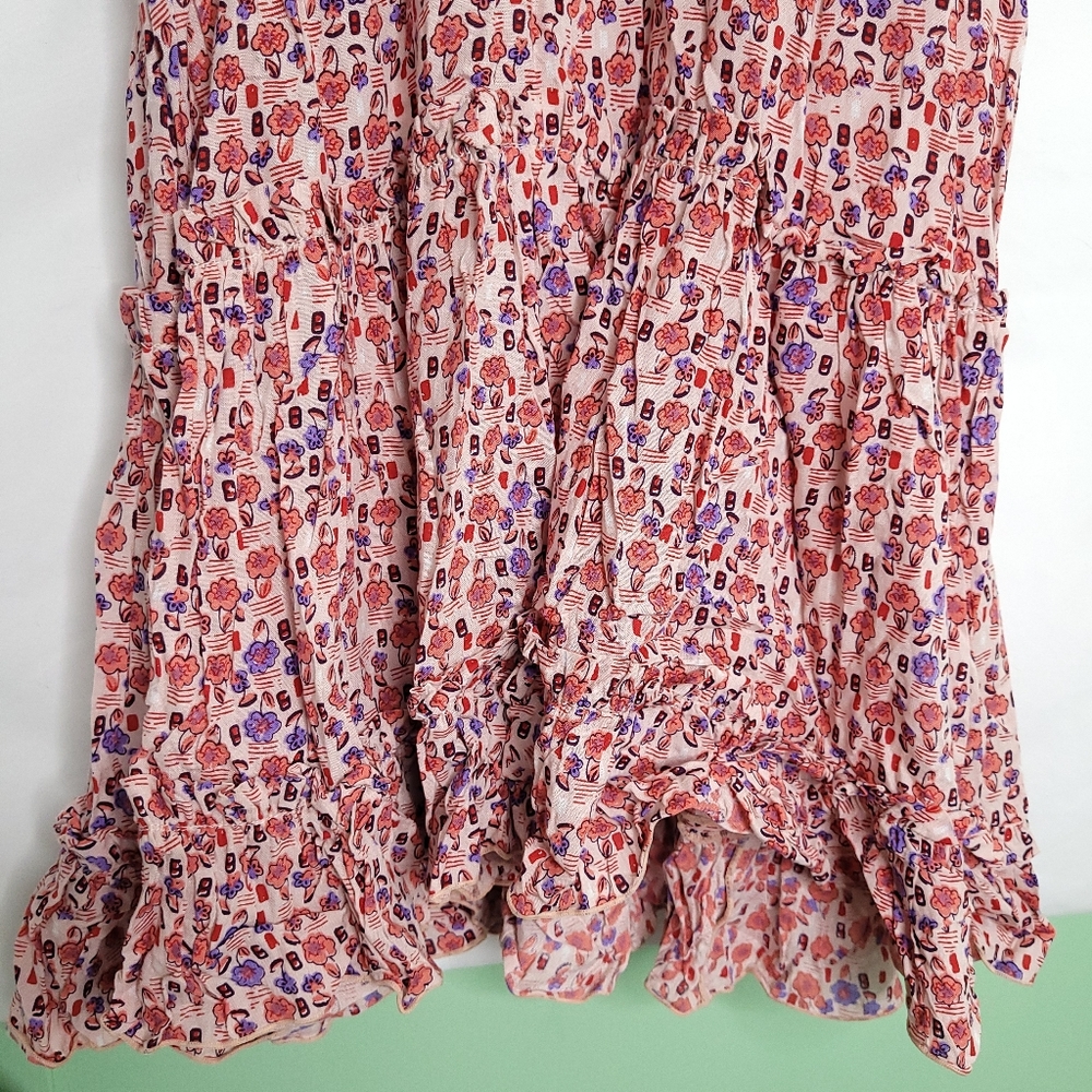 POUPETTE ST BARTH Floral Print Sleeveless V-neck Women's Dress SMALL - Picture 11 of 15